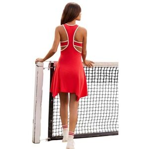 Daily Practice Anthropologie Red Racerback Cutout Ribbed Dress Athleisure‎ - L